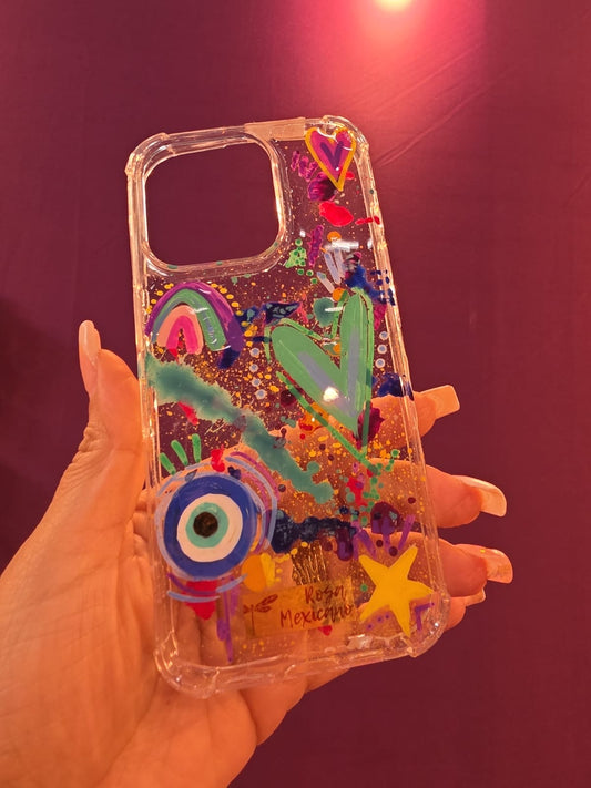 Case corazones, ojo y estrella