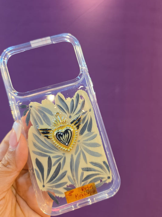 Case corazón azul