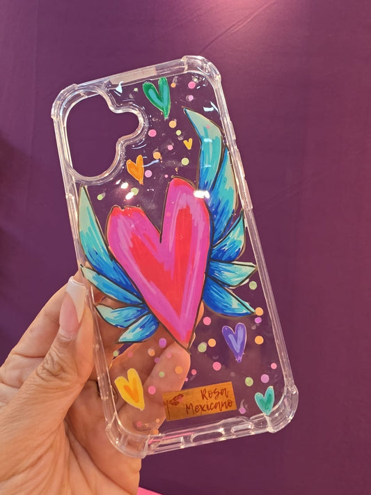 Case corazón alas
