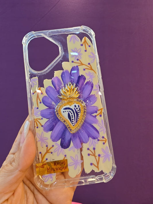Case corazón morado